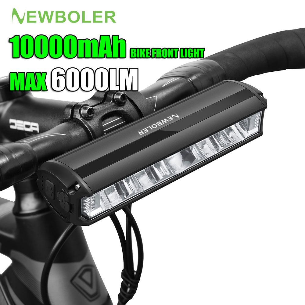 Mountain Biking Backpack - NEWBOLER lampu depan sepeda 10000mAh, lampu