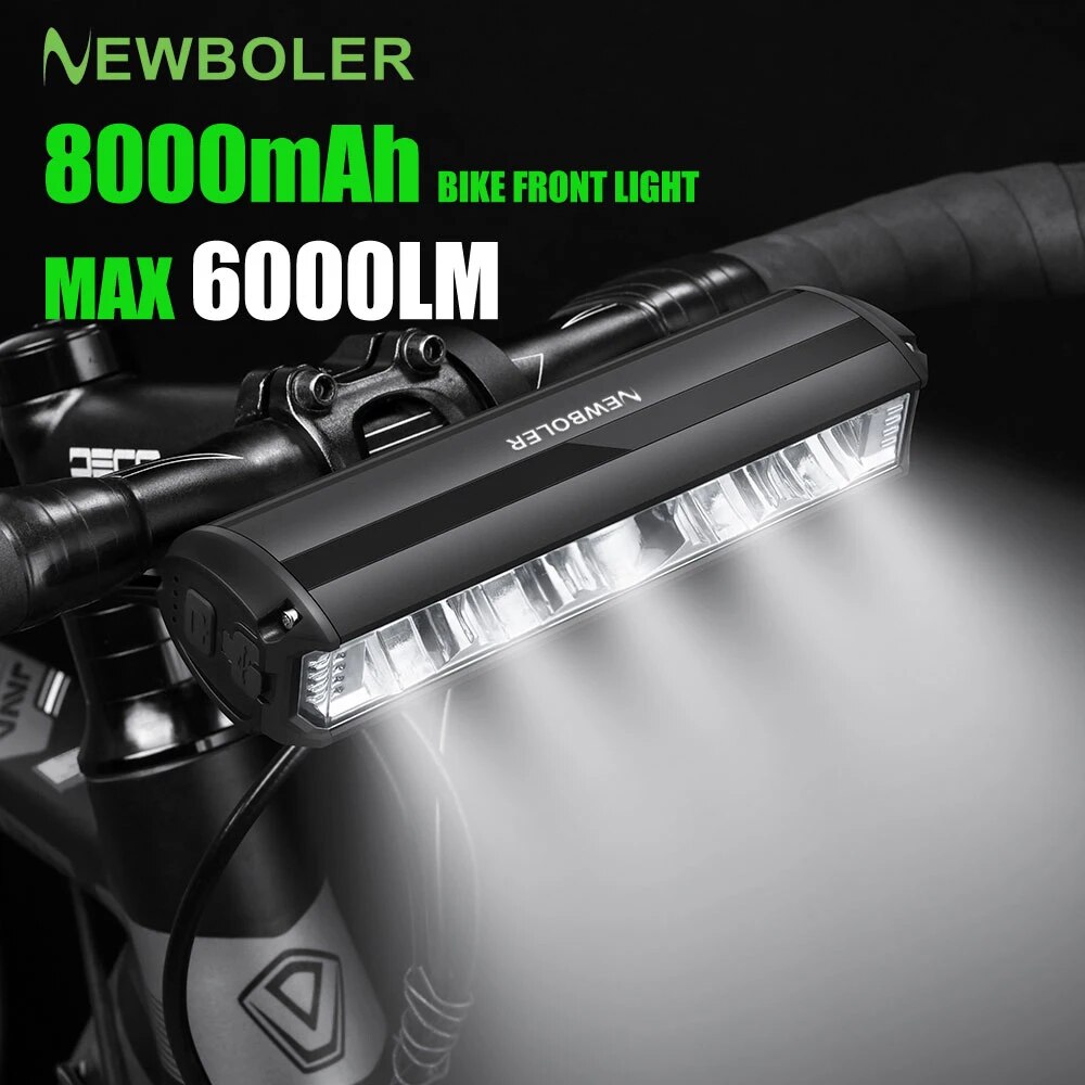 Mountain Biking Backpack - NEWBOLER lampu senter sepeda depan 8000mAh,