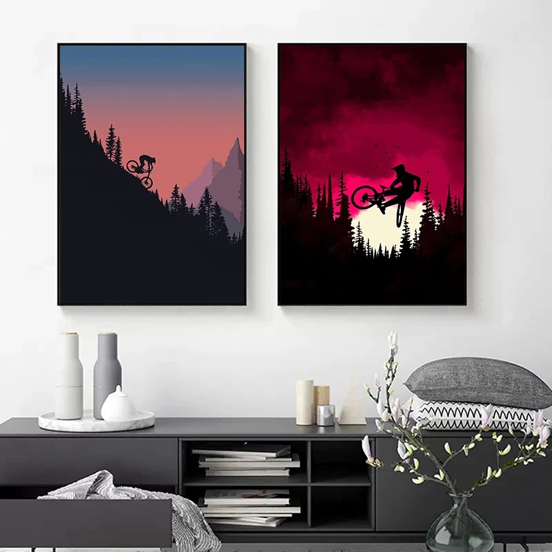 Poster sepeda gunung antik luk - Mountain Biking Japan ulasan dan harga