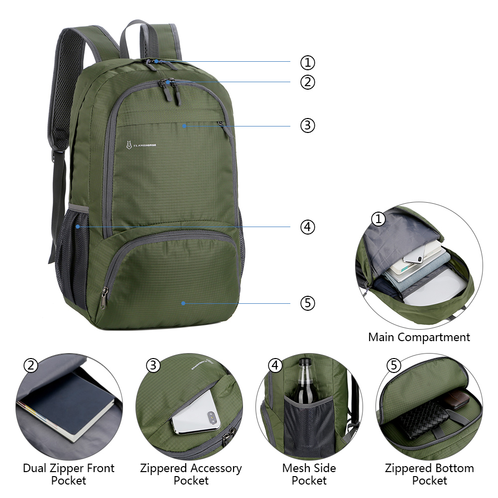 Ransel lipat ringan pria wanit - Mountain Biking Backpack ulasan dan harga